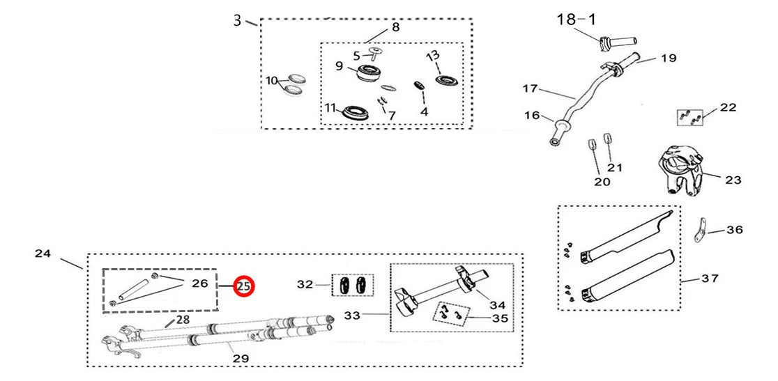 Light Bee KKE/DNM Front Wheel Axle